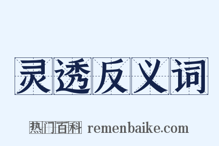 灵透反义词是什么意思的图片